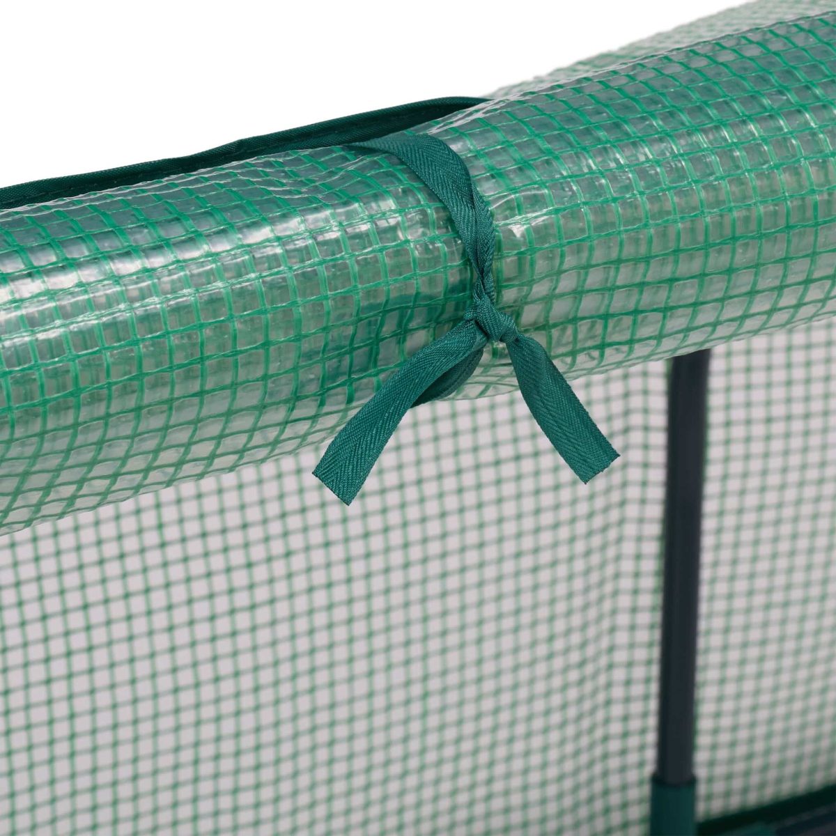 Mini sera pentru gradina, cadru din fier, verde, 50 x 128 x 60 cm - imagine 7