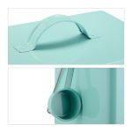 Set 2 recipiente pentru hrana animale/diverse, 5,5 l si 16 l, capace si manere, din fier, turcoaz - imagine 7