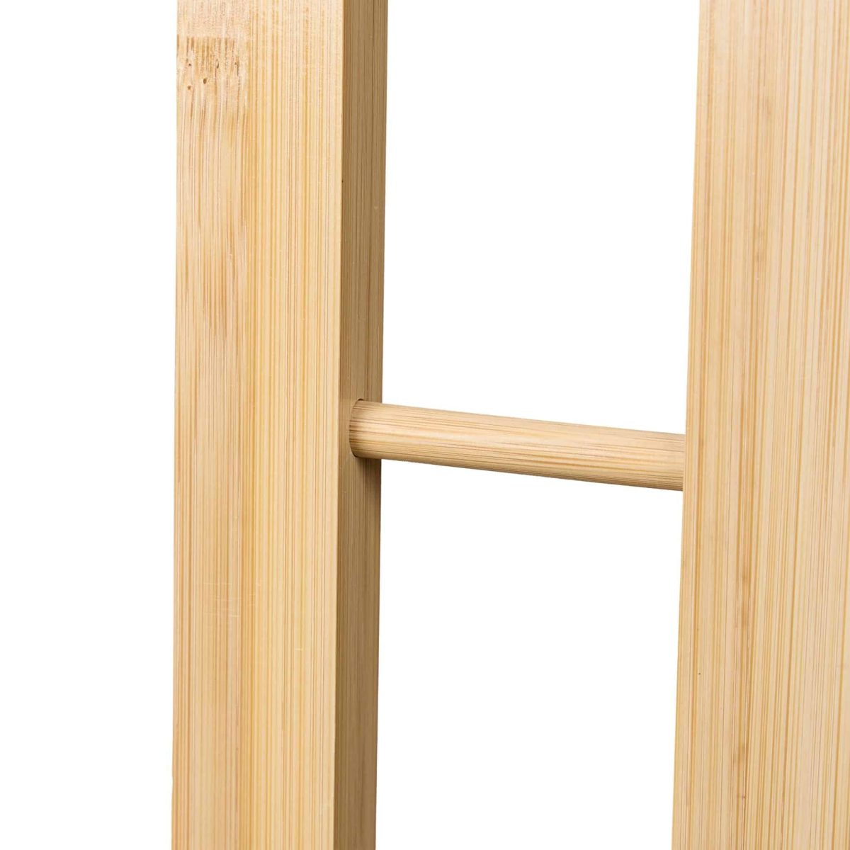 Suport pentru prosoape, 3 bare negre, din bambus, 82 x 55 x 24 cm - imagine 6