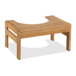 Scaun pentru toaleta, din bambus, 21 x 42 x 30 cm