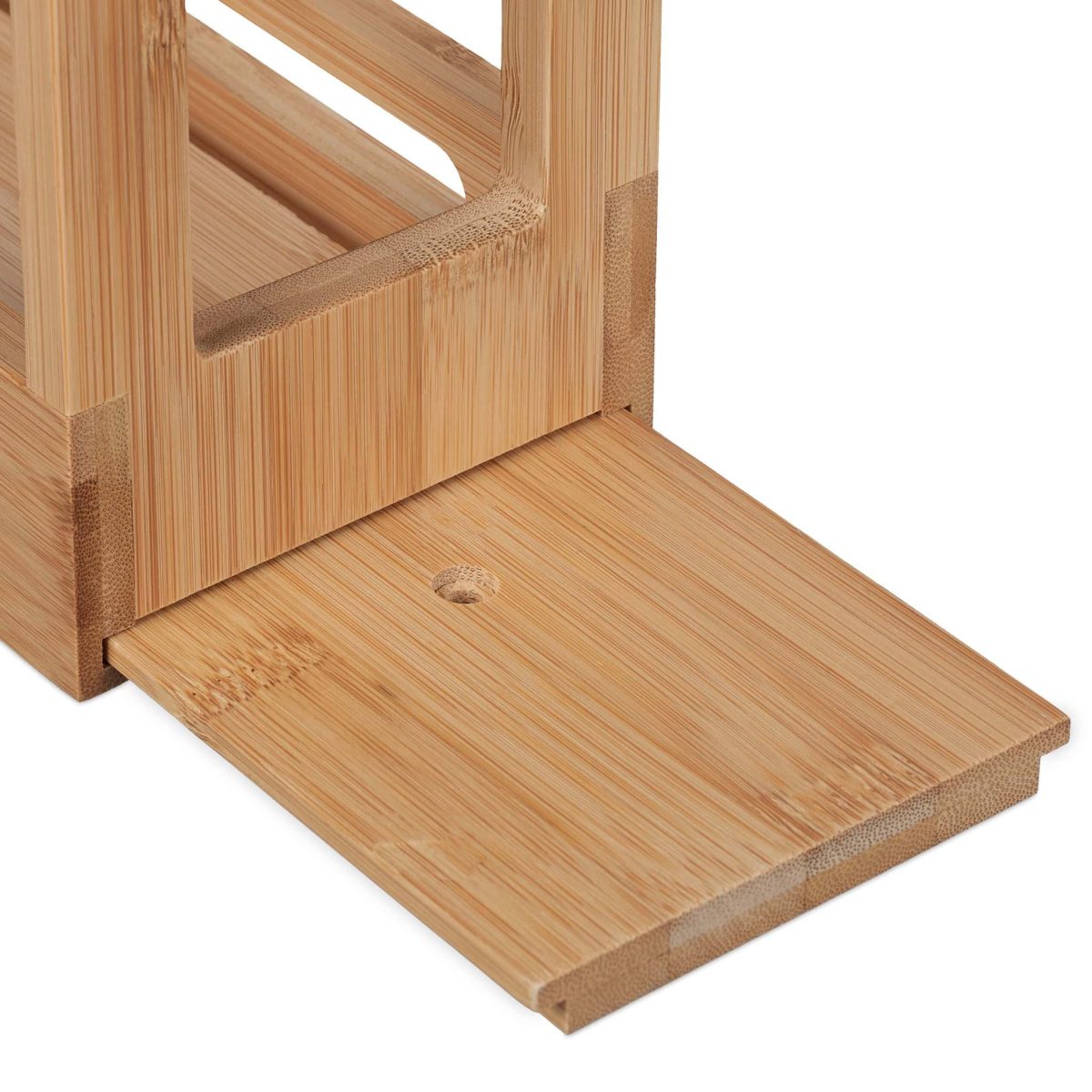 Raft extensibil pentru condimente, 2 niveluri, din bambus, 21,5 x 30,5 x 10,5 cm - imagine 7
