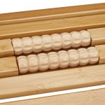 Suport pentru picioare cu roller pentru masaj, din bambus, 16 x 40 x 32 cm - imagine 6