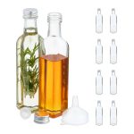Set de 10 dozatoare pentru otet si ulei, din sticla, 22 x 4,5 x 4,5 cm
