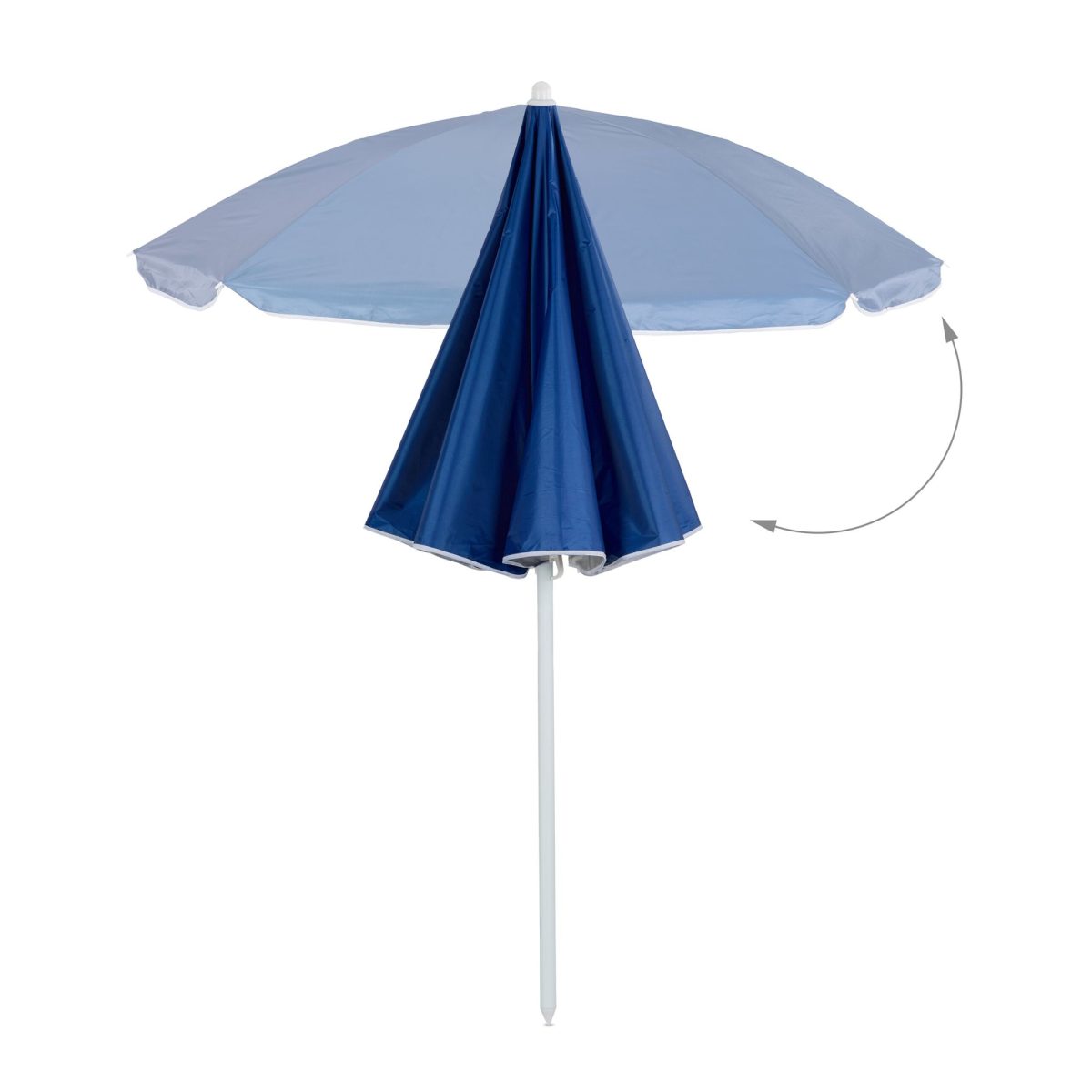 Umbrela de soare, 160 cm, reglabila pe inaltime 130-185 cm, inclinabila 45°, albastru - imagine 6