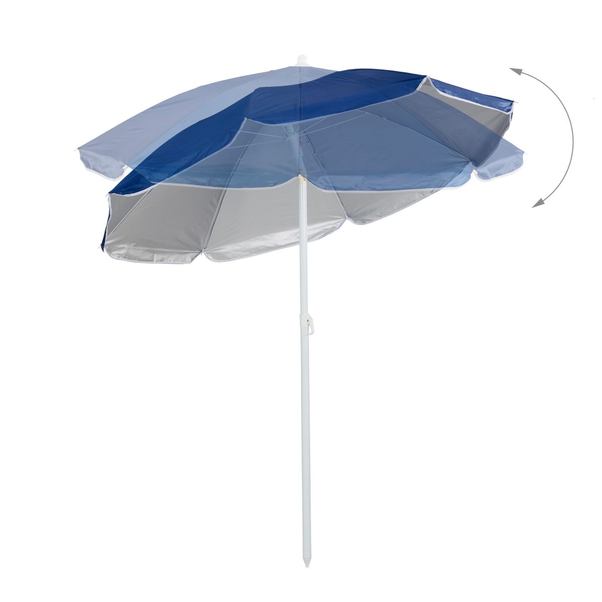 Umbrela de soare, 160 cm, reglabila pe inaltime 130-185 cm, inclinabila 45°, albastru - imagine 7