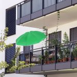 Umbrela de soare, 160 cm, reglabila pe inaltime 135–190 cm, inclinabila 45°, verde - imagine 5