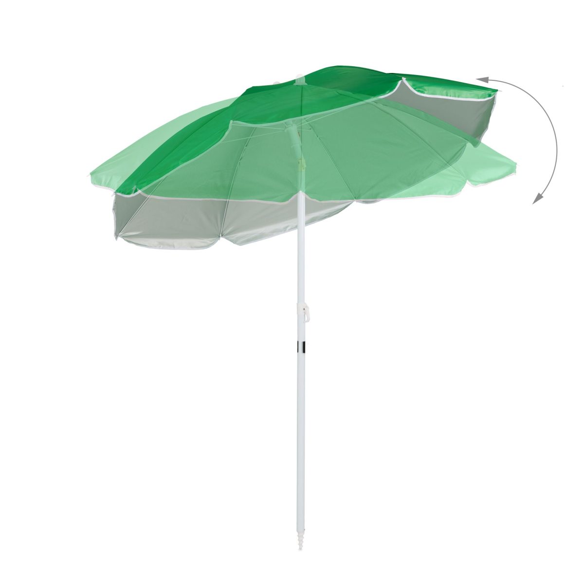 Umbrela de soare, 160 cm, reglabila pe inaltime 135–190 cm, inclinabila 45°, verde - imagine 7