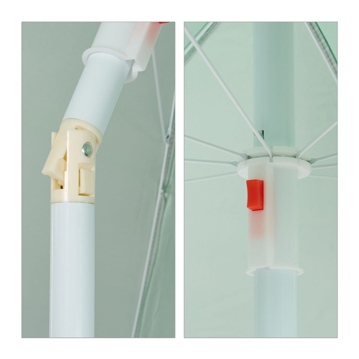 Umbrela de soare, 160 cm, reglabila pe inaltime 135–190 cm, inclinabila 45°, verde - imagine 8