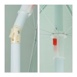 Umbrela de soare, 160 cm, reglabila pe inaltime 135–190 cm, inclinabila 45°, verde - imagine 8