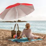 Umbrela de soare, 160 cm, reglabila pe inaltime 138–190 cm, inclinabila 45°, rosu - imagine 3