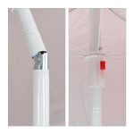 Umbrela de soare, 160 cm, reglabila pe inaltime 138–190 cm, inclinabila 45°, rosu - imagine 8