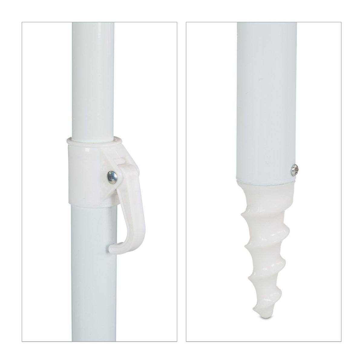 Umbrela de soare, 160 cm, reglabila pe inaltime 138–190 cm, inclinabila 45°, rosu - imagine 9