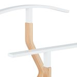 Portmantou, din otel si MDF, 106,5 x 47 x 20 cm, negru/alb - imagine 5
