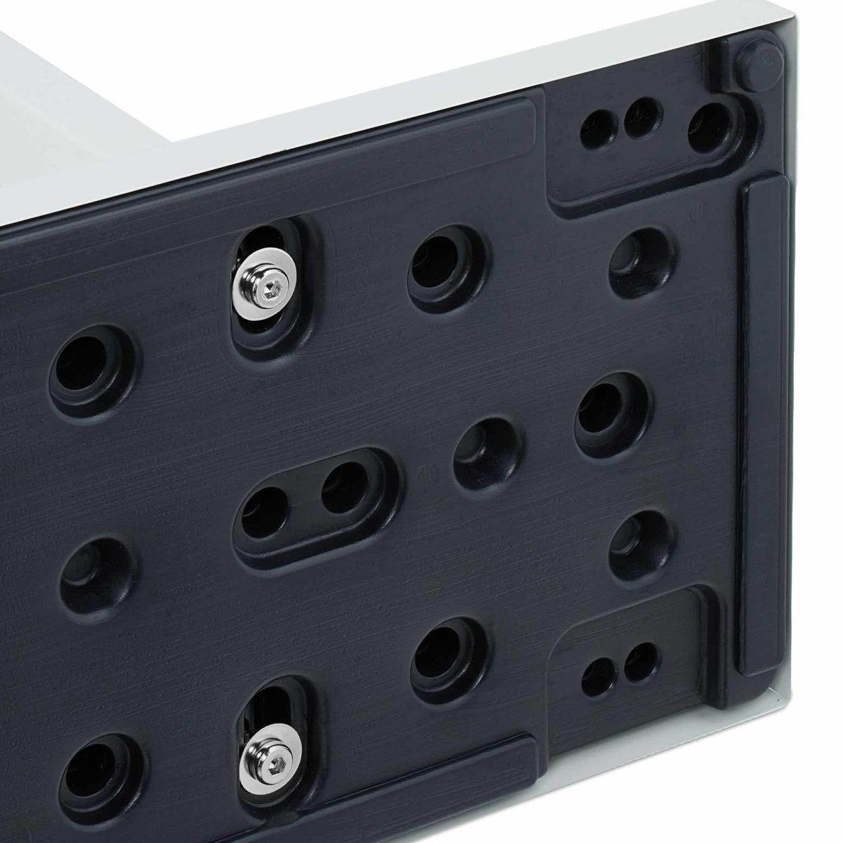 Portmantou, din otel si MDF, 106,5 x 47 x 20 cm, negru/alb - imagine 6