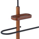 Portmantou cu raft, din otel si MDF, 116 x 47 x 28 cm, negru - imagine 6