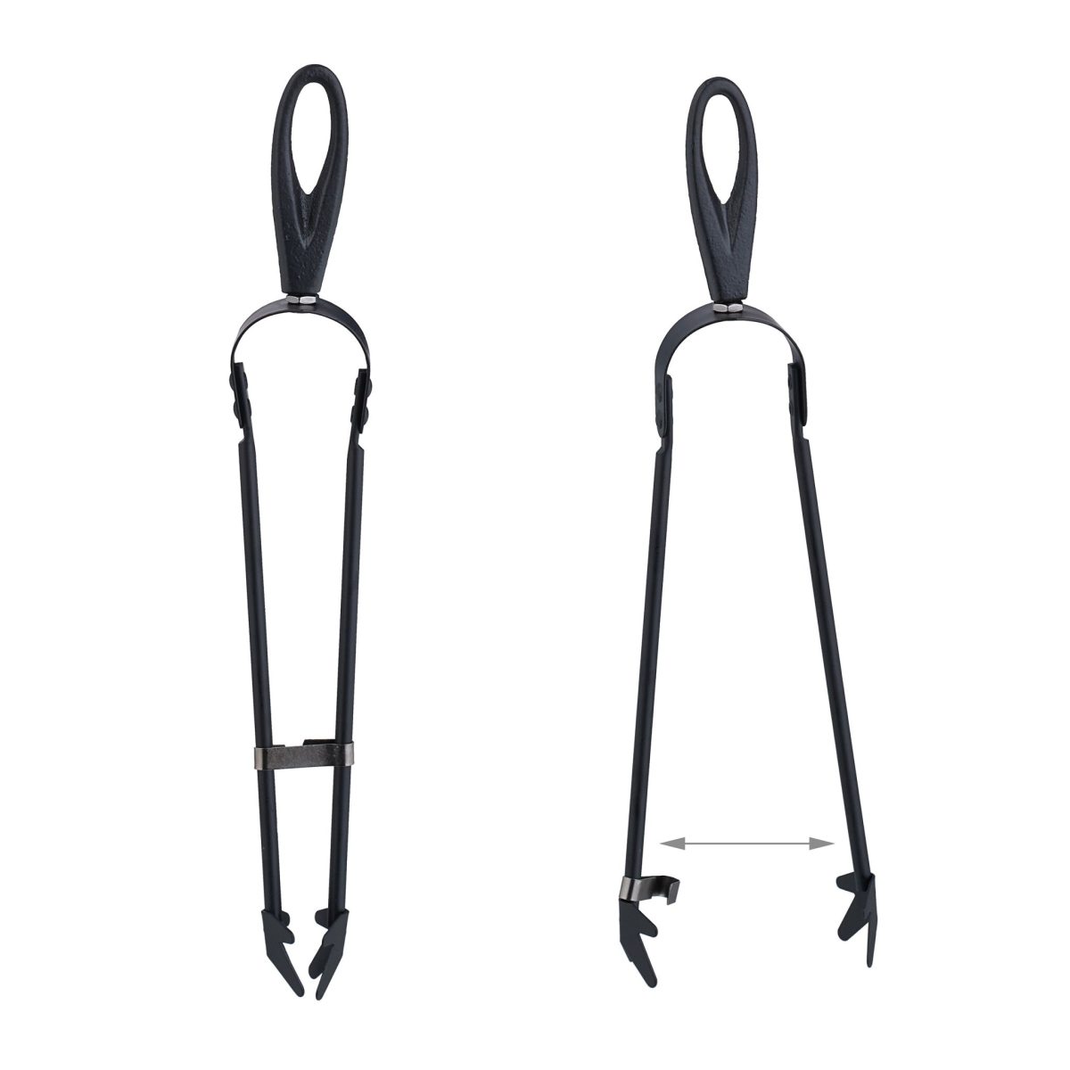 Set accesorii pentru semineu, 5 piese cu suport, negru, 60,5 x 20 x 20 cm - imagine 7