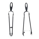 Set accesorii pentru semineu, 5 piese cu suport, negru, 60,5 x 20 x 20 cm - imagine 7