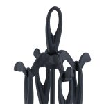 Set accesorii pentru semineu, 5 piese cu suport, negru, 60,5 x 20 x 20 cm - imagine 8