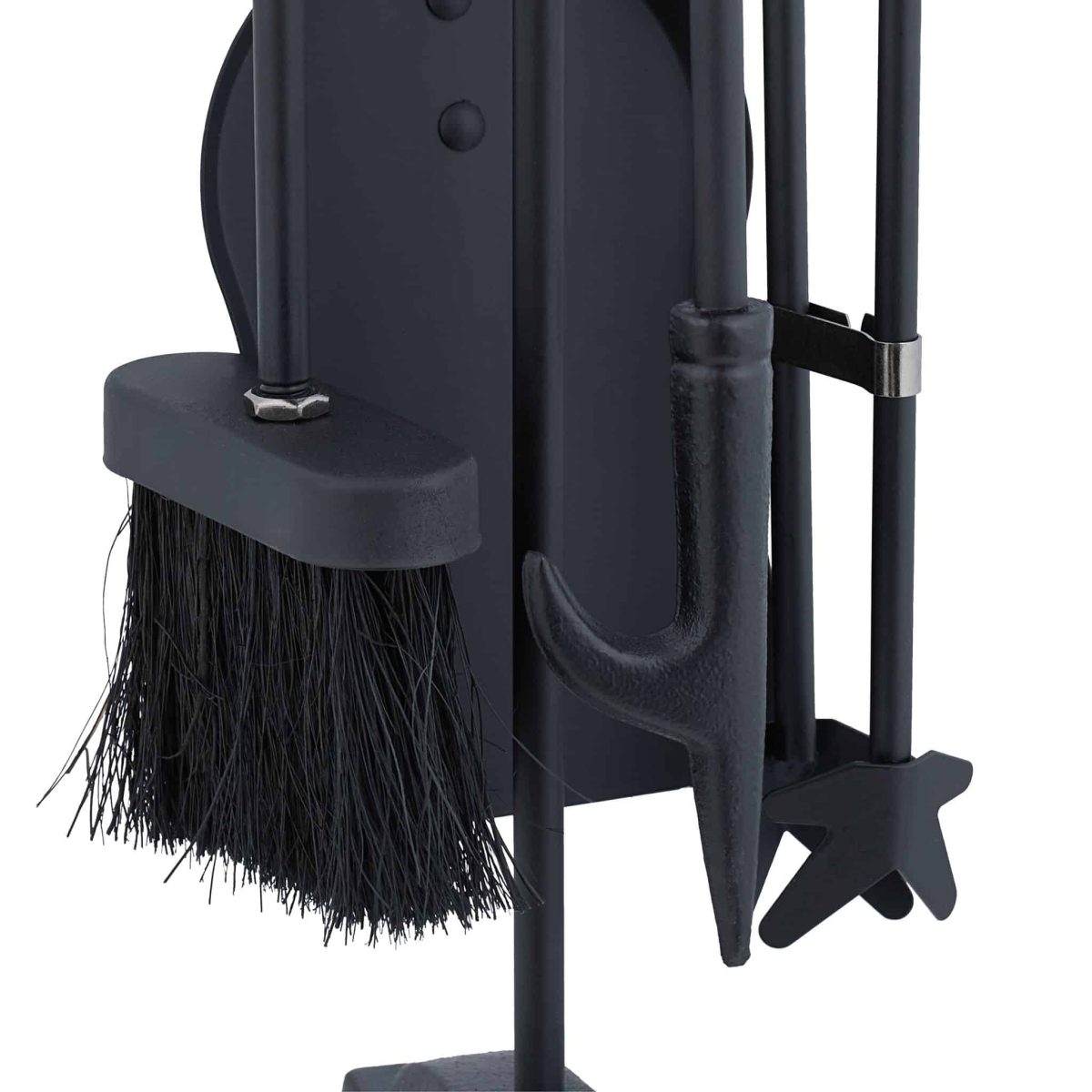 Set accesorii pentru semineu, 5 piese cu suport, negru, 60,5 x 20 x 20 cm - imagine 9