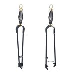 Set accesorii șemineu 5 piese cu suport decorativ, accente aurii - imagine 7