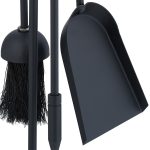 Set accesorii pentru semineu, 5 piese cu suport, 58 x 16 x 16 cm, negru - imagine 8