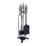 Set accesorii pentru semineu, 5 piese cu suport, 66 x 21 x 21 cm