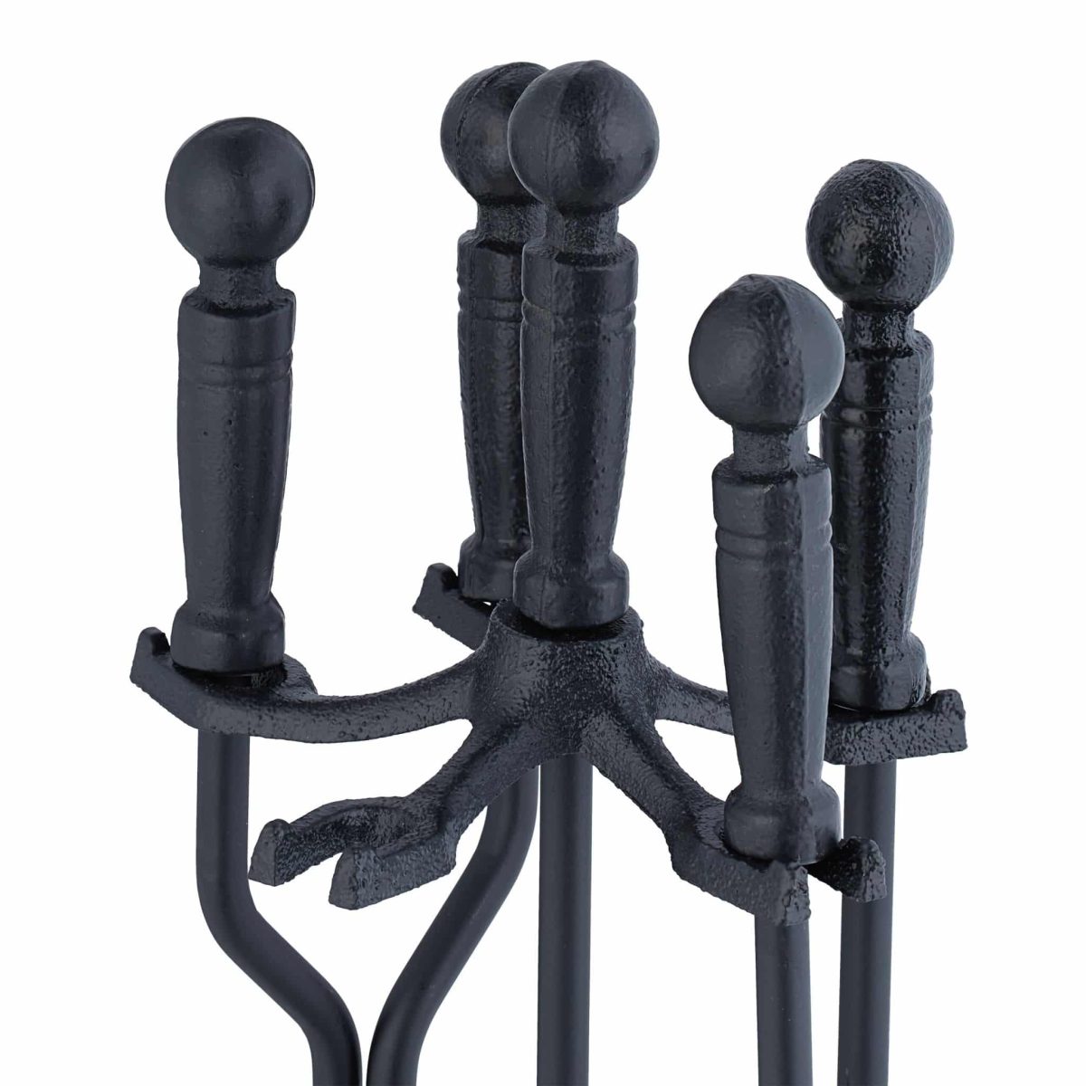 Set accesorii pentru semineu, 5 piese cu suport, 81 x 19 x 19 cm - imagine 8