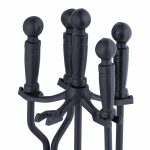 Set accesorii pentru semineu, 5 piese cu suport, 81 x 19 x 19 cm - imagine 8
