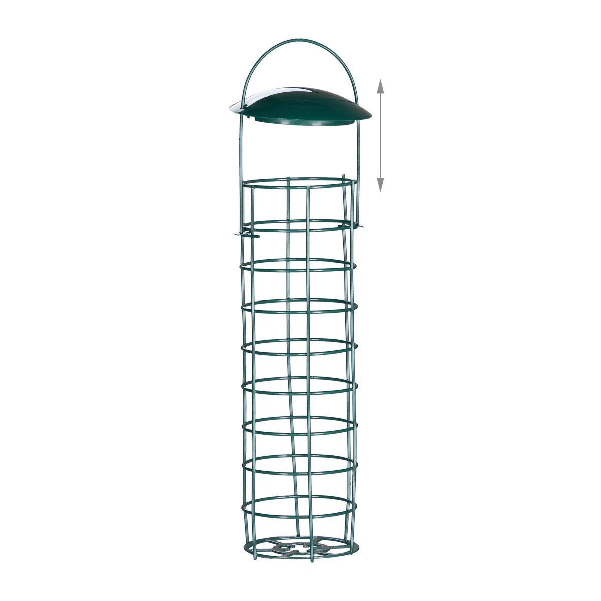 Set de 3 recipiente pentru hrana pasari, fier, verde, 31 x 8,5 cm - imagine 6