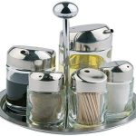 Oliviera, set 5 piese, cu suport, argintiu