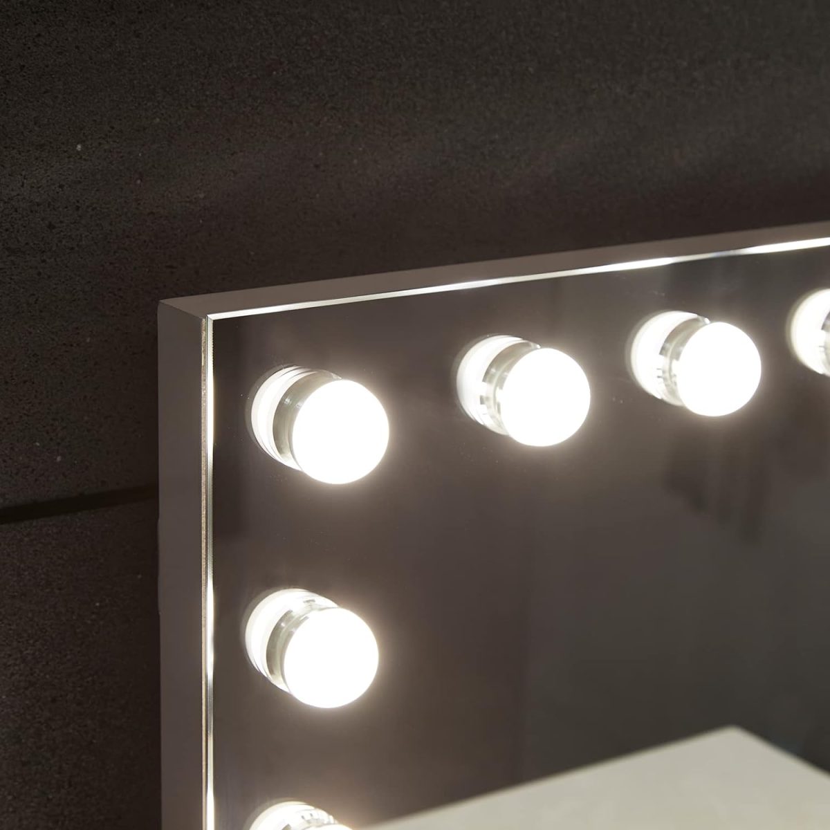 Oglinda cu iluminare LED de 3 culori, senzor tactil, cadru MDF, alb, 58 x 43 cm - imagine 4
