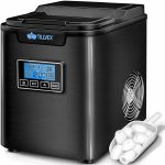Masina de cuburi de gheata, 12-15 kg/24h, timp de productie 8 minute, rezervor de apa 2,1, display LCD, negru