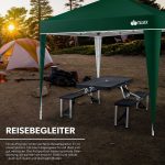 Pavilion impermeabil, cu protectie UV pentru gradina/terasa/curte, Tillvex, poliester, 3x3x2,5, verde - imagine 5