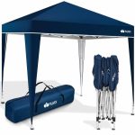 Pavilion impermeabil, cu protectie UV pentru gradina/terasa/curte, Tillvex, poliester, 3x3x2,5, albastru