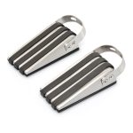 Set 2 opritoare usa Relaxdays, argintiu, 5x12.5 cm