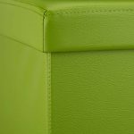 Taburet pliabil, piele ecologica, 38 x 76 x 38 cm, cu spatiu depozitare, verde - imagine 9
