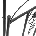 Arcada metalica cu poarta, 228 x 116 x 36,5 cm, negru, Relaxdays - imagine 8