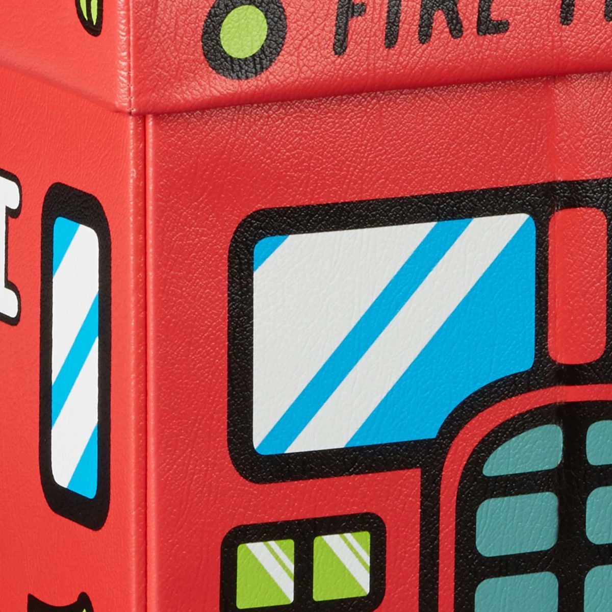 Taburet pliabil Relaxdays, Fire Truck, multicolor, 32 x 48 x 32 cm - imagine 6