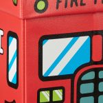 Taburet pliabil Relaxdays, Fire Truck, multicolor, 32 x 48 x 32 cm - imagine 6