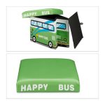 Taburet pliabil Relaxdays, Happy bus, multicolor, 32 x 48 x 32 cm - imagine 8