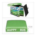 Taburet pliabil Relaxdays, Happy bus, multicolor, 32 x 48 x 32 cm - imagine 5
