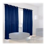 Set 2 draperii Black-out, Relaxdays, albastru, poliester, 245 x 135 x 0.5 cm
