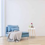 Masuta cafea rotunda, cu sertar, lemn/MDF, alb/maro, 52 x 40 cm - imagine 3