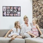 Rama foto tip colaj 10 imagini, 36,5 x 72 x 2 cm, negru, Relaxdays - imagine 2