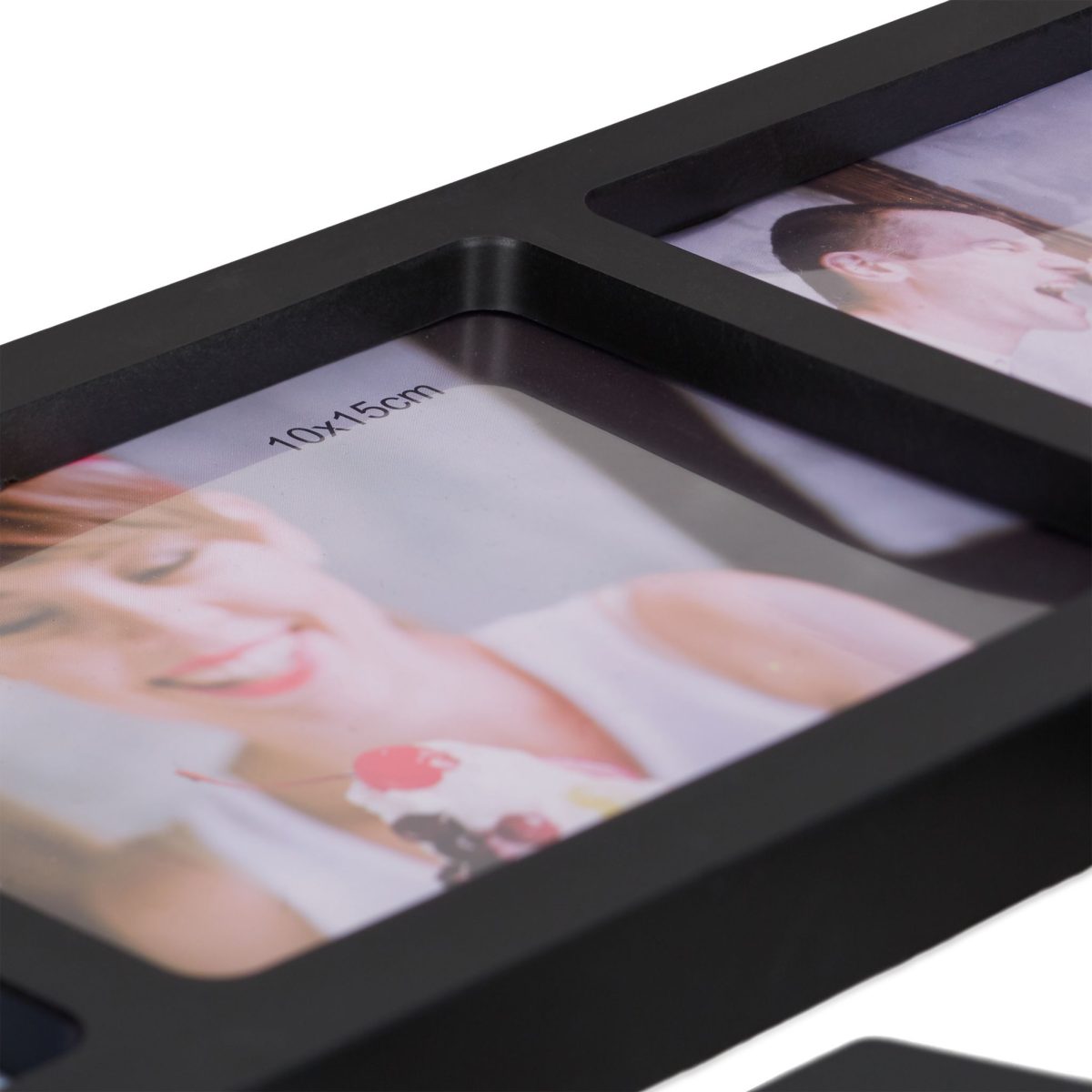 Rama foto tip colaj 10 imagini, 36,5 x 72 x 2 cm, negru, Relaxdays - imagine 5
