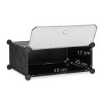 Dulap depozitare cu 10 rafturi, Relaxdays, negru, 176 x 49 x 37 cm - imagine 4