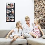 Rama foto tip colaj 10 imagini, family and friends, 74,5 x 35 x 2 cm, negru, Relaxdays - imagine 2