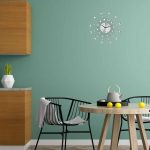 Ceas de perete, argintiu, dimensiuni 50 x 50 x 4 cm, Relaxdays - imagine 3