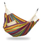 Hamac XXL, bumbac, capacitate 300kg, 150cm x 200cm, multicolor, Relaxdays