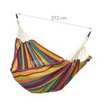 Hamac XXL, bumbac, capacitate 300kg, 150cm x 200cm, multicolor, Relaxdays - imagine 4